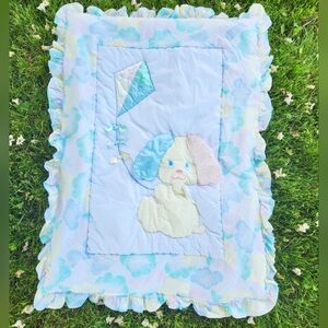 Vintage 80s Baby Blanket Quilt Play Mat